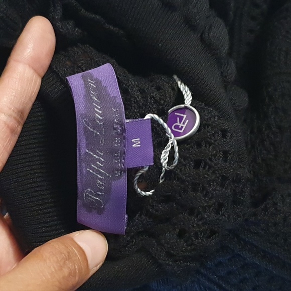 Ralph Lauren Purple Label Lace Cashmere-Silk Blend Puff-Sleeve Cocktail - Picture 8 of 15